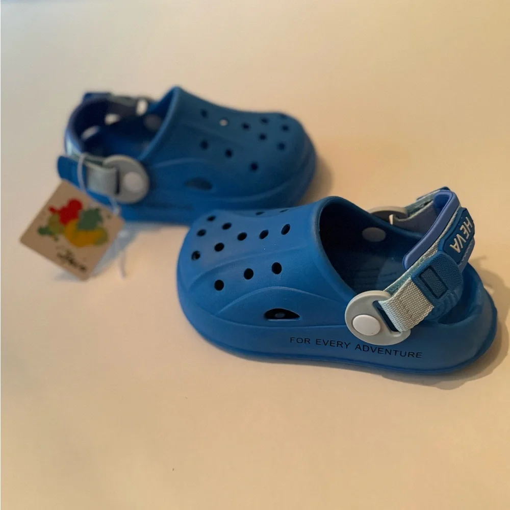 HEVA Blue Clog Sandals NEW - Lightweight Comfort Kids 9